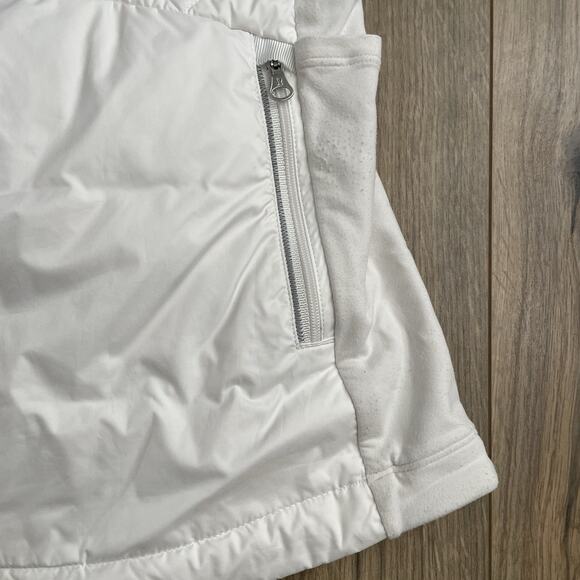 Lululemon Down For A Run Puffer Vest White Womens Size 4 Zip Up Hip Length - Picture 4 of 10